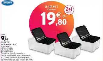 Intermarché Hyper BOITE DE RANGEMENT 42L TONTARELLI offre