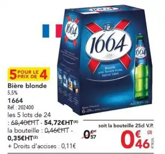 METRO Bière blonde 1664 offre