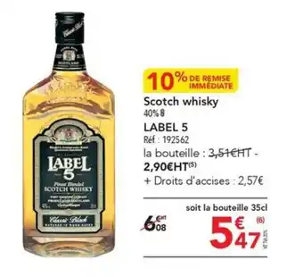METRO Scotch whisky offre