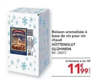 METRO Boisson aromatisée à base de vin pour vin chaud HÜTTENGLUT GLÜHWEIN offre