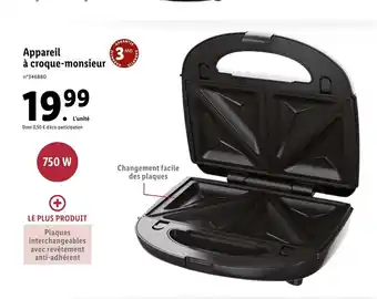Lidl Appareil a Croque-Monsieur offre