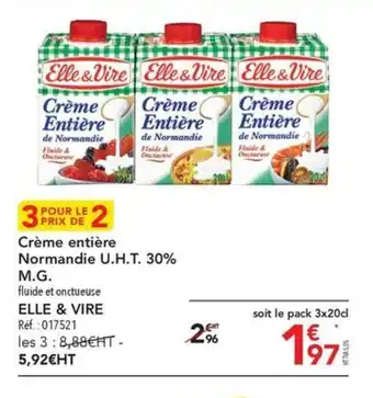 METRO Crème entière Normandie U.H.T. 30% M.G. offre