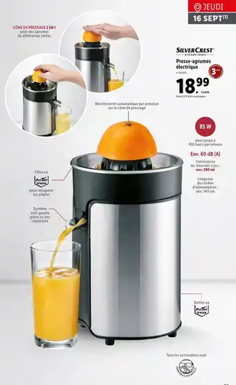 Lidl Presse-agrumes électrique offre
