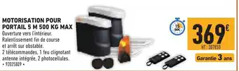Brico Cash Motorisation Pour Portail 5 M 500 KG Max offre