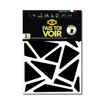 Feu Vert Cadox stickers réfléchissants triangle noir fais toi voir offre