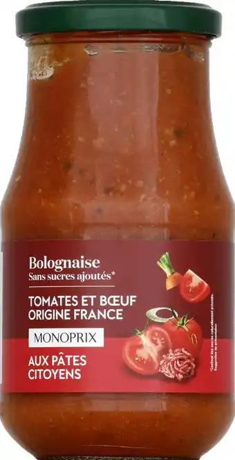 Monoprix Sauce bolognaise monoprix offre