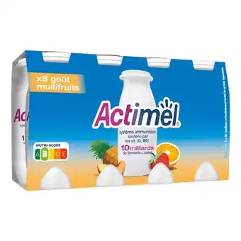 Monoprix Lait fermenté au l.casei actimel goût multifruits offre