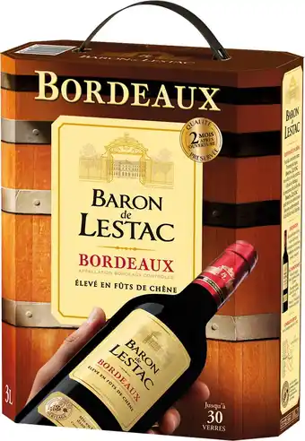 Super U Bordeaux aop rouge baron de lestac offre