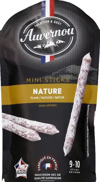 Monoprix Mini sticks saucisson nature auvernou offre
