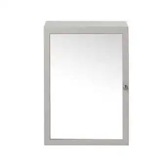 Brico Dépôt Goodhome armoire de salle de bains avec miroir perma - gris - l.50 x h.70 x p.15 cm offre