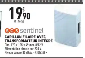 Brico Cash Carillon Filaire Avec Transformateur Intégré offre