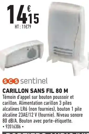 Brico Cash Carillon Sans Fil 80 M offre