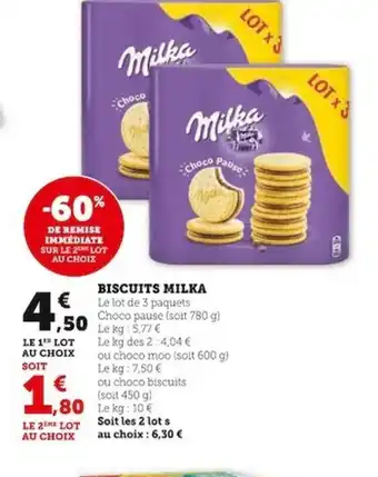 Super U BISCUITS MILKA offre