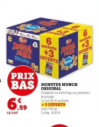 Super U MONSTER MUNCH ORIGINAL offre