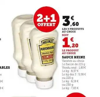 Super U SAUCE HEINZ offre