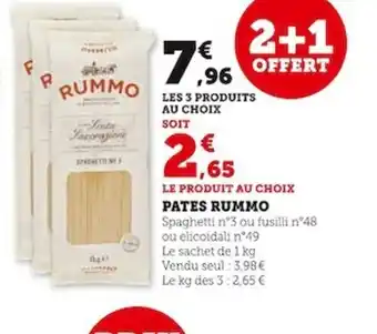 Super U PATES RUMMO offre