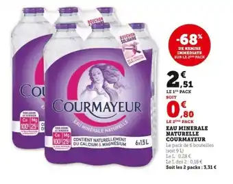 Super U LE 2THE PACK EAU MINERALE NATURELLE COURMAYEUR offre