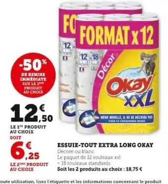 Super U ESSUIE-TOUT EXTRA LONG OKAY offre