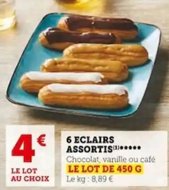 6 ECLAIRS ASSORTIS
