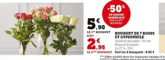 Super U BOUQUET BOUQUET DE 7 ROSES offre