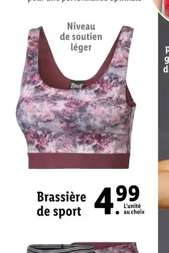 Lidl Brassiére de sport offre