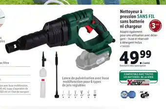 Lidl Nettoyeur pression sans fil sans batterie ni chargeur offre