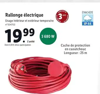 Lidl Rallonge électrique offre