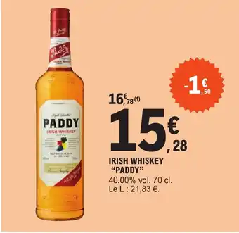E.Leclerc IRISH WHISKEY "PADDY" offre