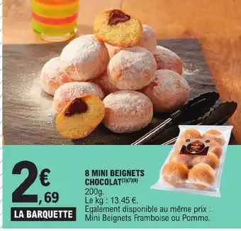E.Leclerc 8 MINI BEIGNETS CHOCOLAT(³)(7)(8) 200g. offre