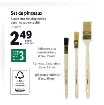 Lidl Set de pinceaux offre