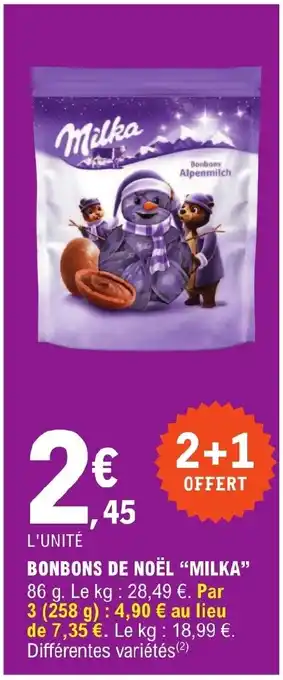 E.Leclerc BONBONS DE NOËL "MILKA" offre