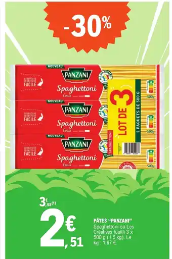 E.Leclerc PÂTES "PANZANI” offre