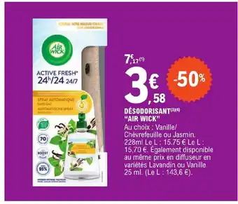 E.Leclerc DÉSODORISANT(3)(4) "AIR WICK" offre