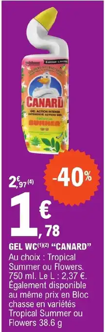 E.Leclerc GEL WC(¹)(2) "CANARD" offre