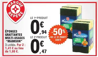 E.Leclerc ÉPONGES GRATTANTES MULTI-USAGES "MAMISON" offre