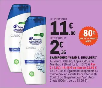E.Leclerc SHAMPOOING "HEAD & SHOULDERS" offre