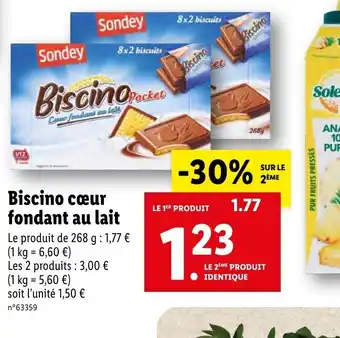 Biscino coeur fondant au lait