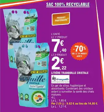 E.Leclerc LITIÈRE TRANQUILLE CRISTALE offre