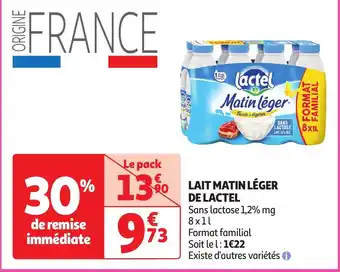 Auchan LAIT MATIN LÉGER DE LACTEL offre