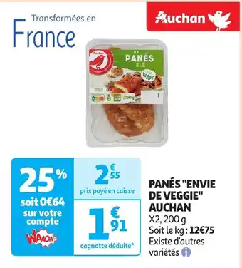 PANÉS "ENVIE DE VEGGIE" AUCHAN