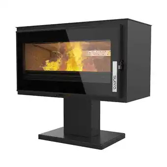 Bricorama Supra poêle à bois larry sur pied acier - horizontal - étanche - bûcher - 8,5kw offre