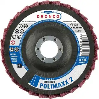 Bricorama Disque à lamelles de polissage polimaxx moyen - dronco - 5542206100 offre