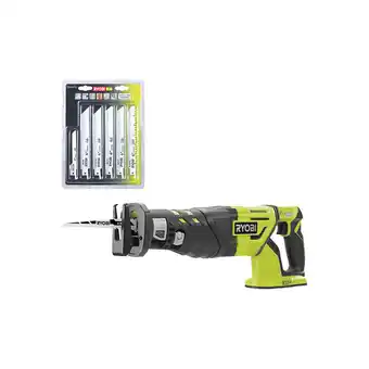 Bricorama Pack ryobi - scie sabre brushless r18rs7-0 - 18v oneplus - sans batterie ni chargeur - lot de 6 lames rak06rb universelles bo offre