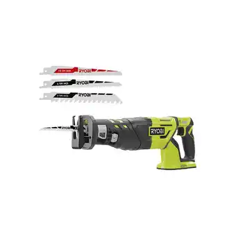 Bricorama Pack ryobi - scie sabre brushless r18rs7-0 - 18v oneplus - sans batterie ni chargeur - lot de 3 lames rak3rbwm spéciales scie offre