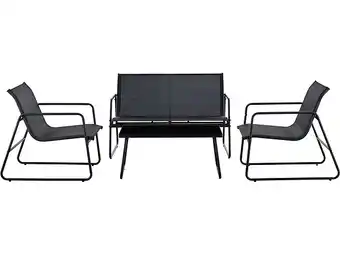 Bricorama Salon de jardin iza - 4 places - noir offre