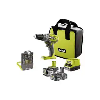 Bricorama Pack ryobi perceuse-visseuse r18dd3-2415bs 18v oneplus - 2 batteries 4,0 ah - 1,5ah - chargeur - coffret 46 accessoires mixte offre