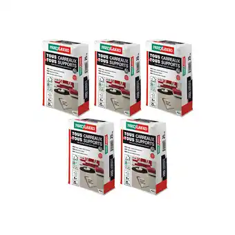 Bricorama Lot de 5 colles carrelage améliorées parexlanko tous carreaux tous supports - blanc - 125 kg offre
