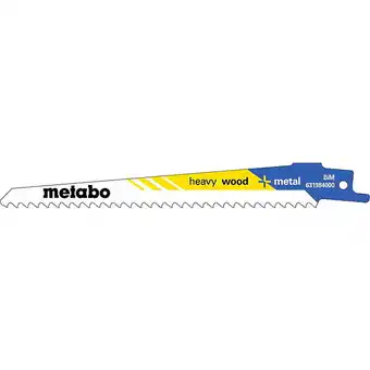 Bricorama 5 lames de scie sabre heavy wood + metal bim - 150 x 1,25 mm offre