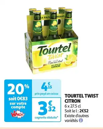 Auchan TOURTEL TWIST CITRON offre