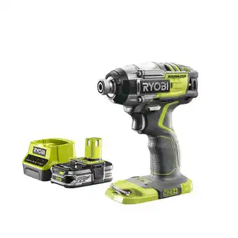 Bricorama Pack ryobi visseuse à choc 18v oneplus brushless - 1 batterie 2.5ah - 1 chargeur rapide rc18120-125 offre